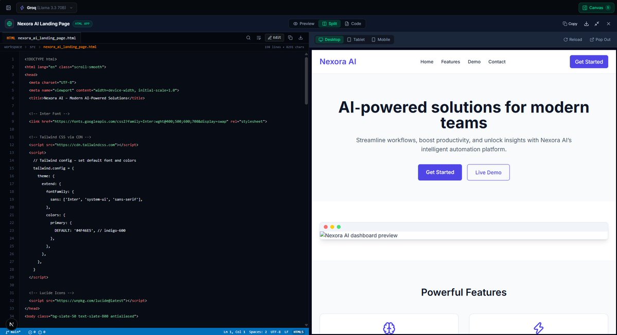 SinghNecoder's tweet photo. 🚀 Working on Nexora AI
#NexoraAI #AI #FullStackDevelopment #CodeExecution #Sandbox #FastAPI #NextJS #BuildInPublic https://t.co/Ejut84ihC0