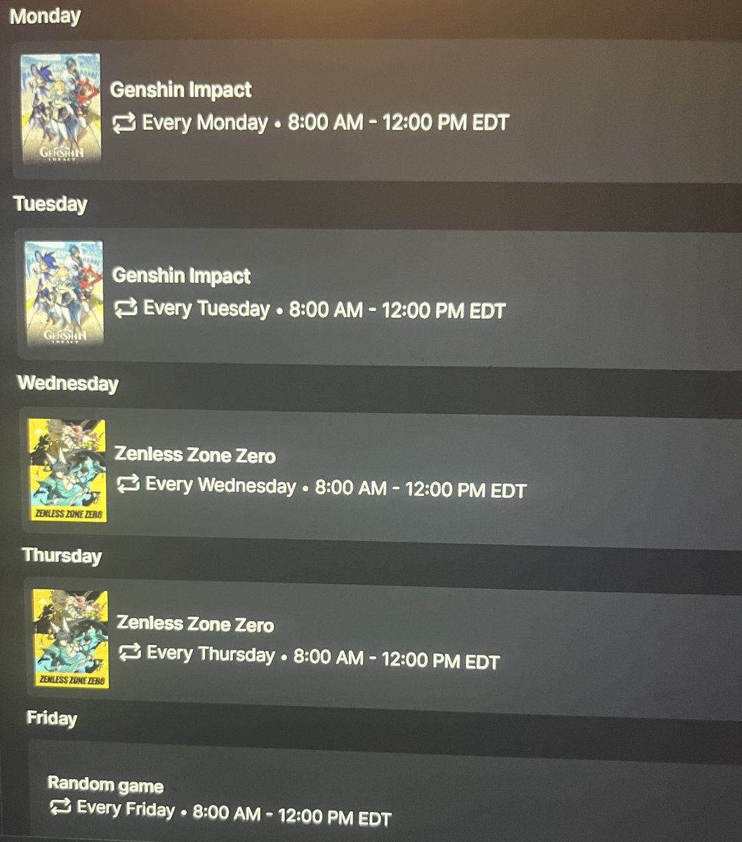 KitsuneFae1022's tweet photo. This is my schedule for my streams for now. https://t.co/zUjOXM1UQx