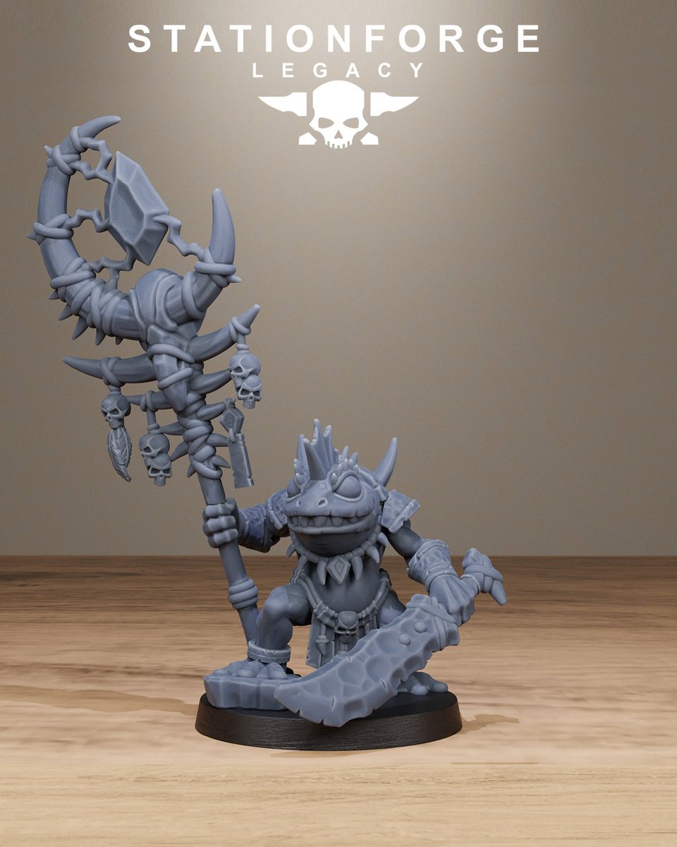 station_forge's tweet photo. The Bogkin Shaman is here.
A lone swamp mystic turning decay into power.
Roots, mud, and magic, it commands the wild.
#ttrpg #miniatues #wargaming #3dartwork https://t.co/xWtk1gcVq6
