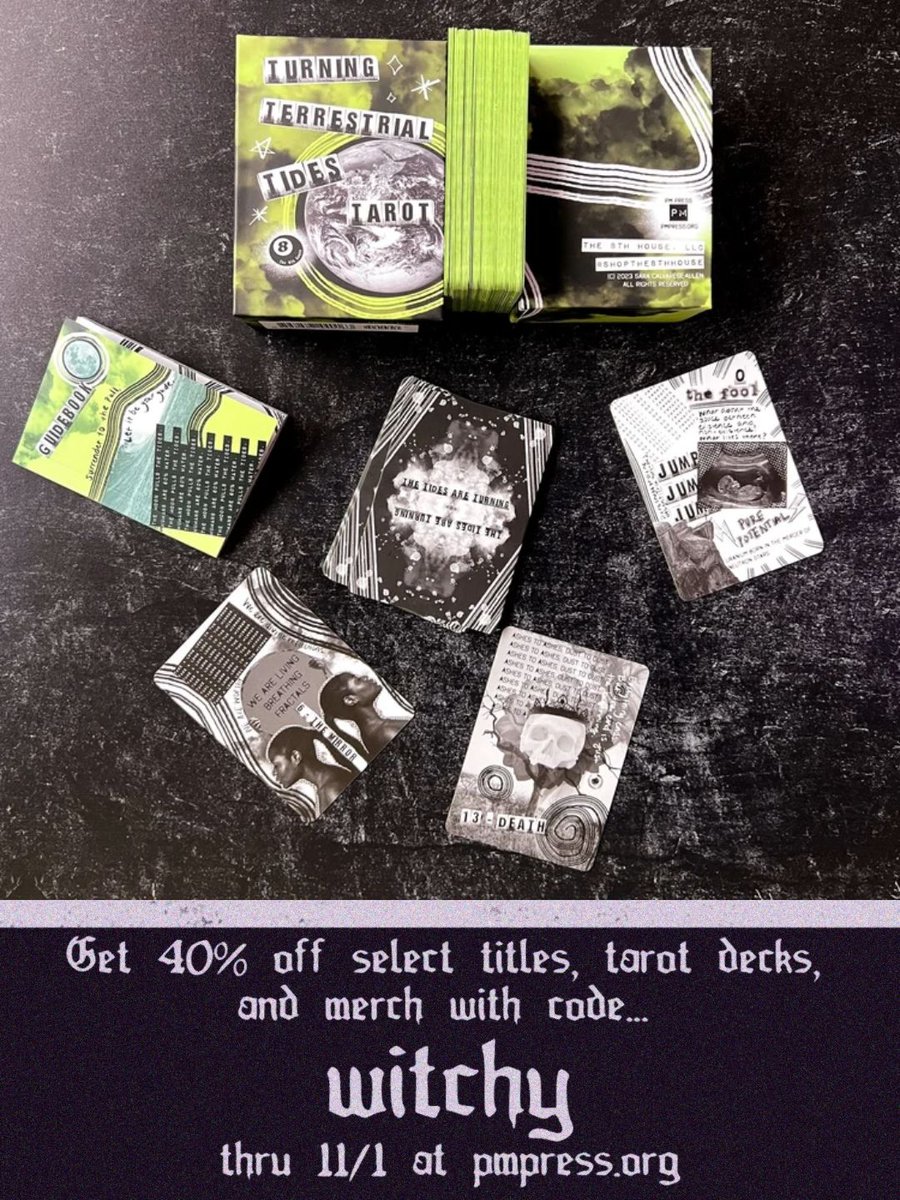 PMPressOrg's tweet photo. Books to Bewitch You
Get 40% of select titles, tarot decks, and merch with code WITCHY thru 11/1 here: https://t.co/0c7LfvmWsA https://t.co/PkojavvmsB