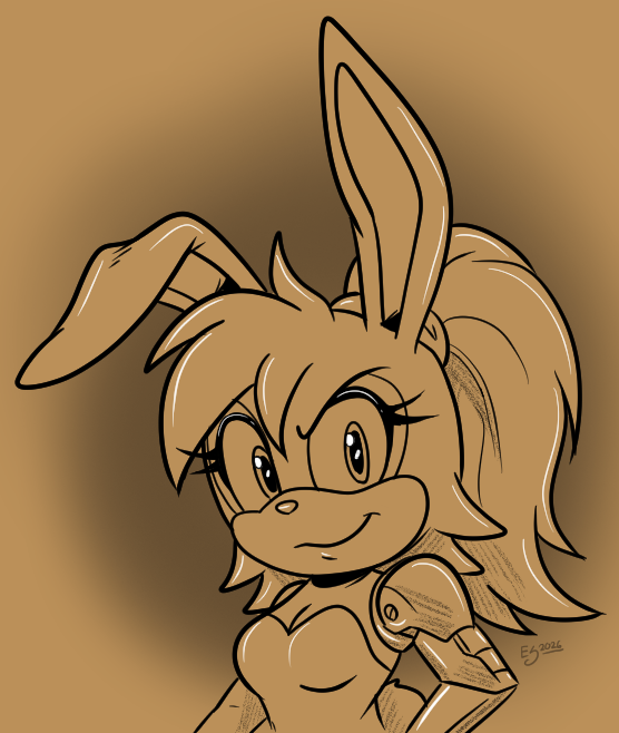 SeraphineTiger's tweet photo. Quick doodle of Bunnie Rabbot! #SonictheHedgehog #BunnieRabbot #furryart #SatAM https://t.co/9zNCB7ppgW