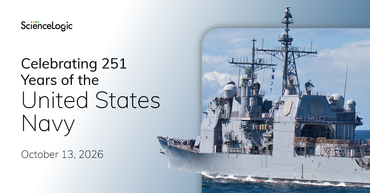 ScienceLogic's tweet photo. Happy 251st Birthday to the U.S. Navy. For more than two centuries, generations of Sailors have served with courage, honor, and dedication to protecting our nation. Today, we recognize their sacrifices and thank all who have served and continue to serve. https://t.co/otkieDFRBF