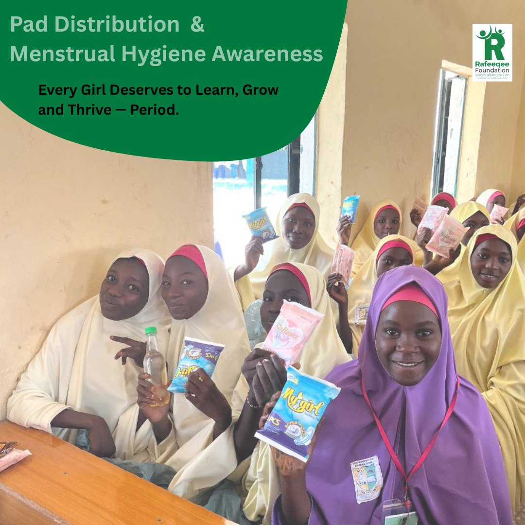 Rafeeqeeinc's tweet photo. Access to healthcare, the right information and essential supplies matters.

Help Rafeeqee Foundation continue its medical outreach and reach 100 students through menstrual hygiene awareness.

#MenstrualHygiene #Sadaqah https://t.co/lcMk1fmXKv