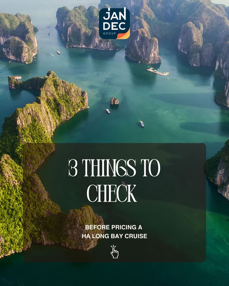 Greiiiw's tweet photo. Three mistakes to avoid on Ha Long overnight cruise quotes: cabin names without specs, ignoring tide windows, and overlooking single supplements. Confirm cabin size, bed setup, tide timing, pax count, and dates before quoting. https://t.co/fEjYVztiZz