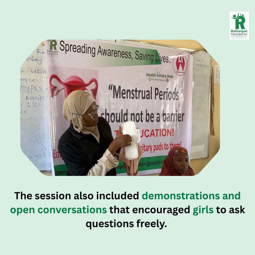Rafeeqeeinc's tweet photo. Access to healthcare, the right information and essential supplies matters.

Help Rafeeqee Foundation continue its medical outreach and reach 100 students through menstrual hygiene awareness.

#MenstrualHygiene #Sadaqah https://t.co/lcMk1fmXKv