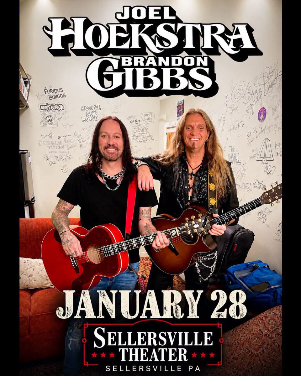 JHoekstraFans's tweet photo. 💥 NEW SHOW - JUST ANNOUNCED! 💥

@joelhoekstra13 &amp; @BGibbsmusic return to Sellersville Theater in Sellersville, PA on Thursday, January 28th at 7:30pm!

🎟 Tickets on sale now: 
https://t.co/unCjTmazM5 https://t.co/McWAlfBXc3