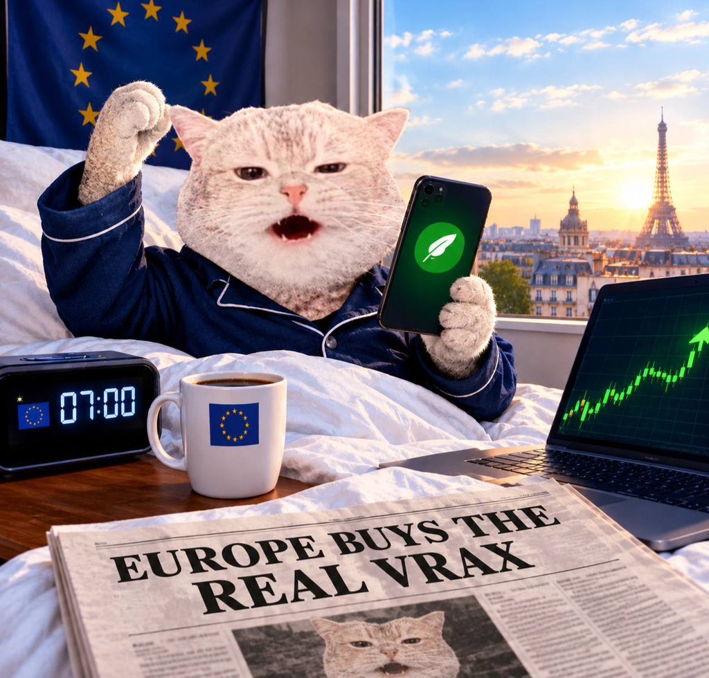 nissan_crypt's tweet photo. OG $VRAX The HOOD Summit cat building its own cult following on Robinhood Chain

$VRAX x $HOOD https://t.co/KfeS3ckEQD