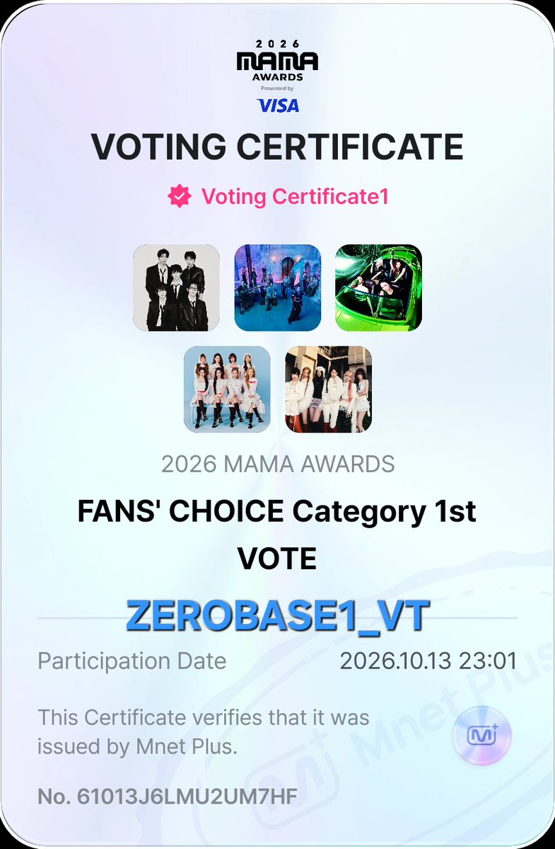 ZEROBASE1_VT's tweet photo. [ 🗳 2026 MAMA AWARDS 1ST VOTE: MNET VOTE ] DAY 3

Time to vote ZB1 on Mnet Plus for FANS' CHOICE and KCONNERS' CHOICE voting, ZEROSE💙 Note that we have a NEW boy group collab‼️‼️

CURRENT RANK: 14TH

Our collabs for FANS' CHOICE🤝
- SEVENTEEN 🆕️
- AESPA
- HEARTS2HEARTS
- IVE

✅️ Reply with your proof with #ZEROBASEONE #2026MAMAVOTE

DM us to join our Discord server to vote more effectively!

📽 Please watch ZB1's nominated KCON performance on Mnet Plus as views count towards the criteria

🗓 2026.10.12 19:00 - 26.10.22 23:59
