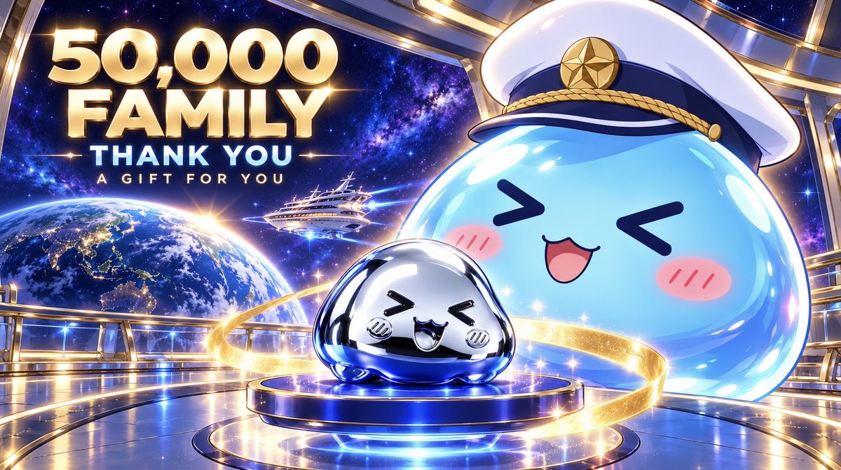 oshilabs's tweet photo. Our Oshi Labs family is now 50,000 strong! 🌏🩵

With love and thanks, we made a special 3D Digital Metal OSHI  for you. Thank you for making this little world feel like home. Wherever you are, you belong here. Let’s keep making memories together! https://t.co/fWmK6or3BC