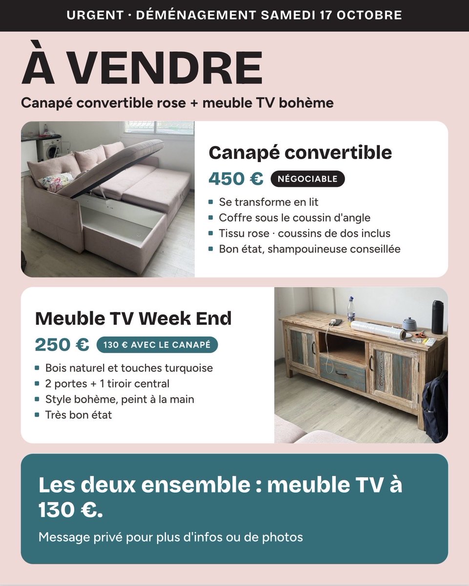cassandralvzot's tweet photo. URGENT ⚠️⚠️ 

CAUSE DÉMÉNAGEMENT D’URGENCE CAR MON VOISIN M’A MENACÉ AVEC UN COUTEAU ET QUE L’AGENCE EN A RIEN À FOUTRE ILS VEULENT JUSTE QUE JE ME CASSE SO… 

numéro en pv. https://t.co/H9vRD39esN