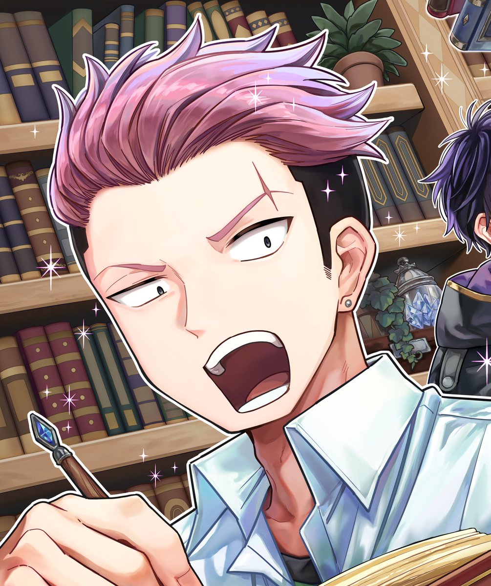 udonkimuchikaki's tweet photo. 【『先生！僕たちが世界を滅ぼします。』キャラクター紹介】
 D組生徒・ダンテ。
 ソロに対し反抗的な態度が目立つが、妖精杯を経て少し態度が軟化した。割と常識的。これといった趣味や特徴がないのが特徴…ではあるのだが、D組一の巨躯を誇っている。＃僕せか https://t.co/PbdPspkwsf