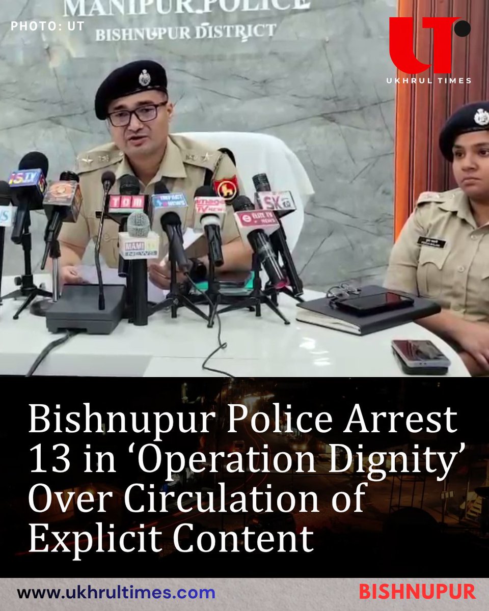 ukhrultimes's tweet photo. #Bishnupur District Police have identified more than 150 #Telegram channels and #WhatsApp groups allegedly linked to the network, of which 38 have been neutralised. During the operation, 14 mobile phones and one laptop were seized for investigation. #ExplicitContent
The arrested individuals have been identified as...
https://t.co/qQEC1v9yYH