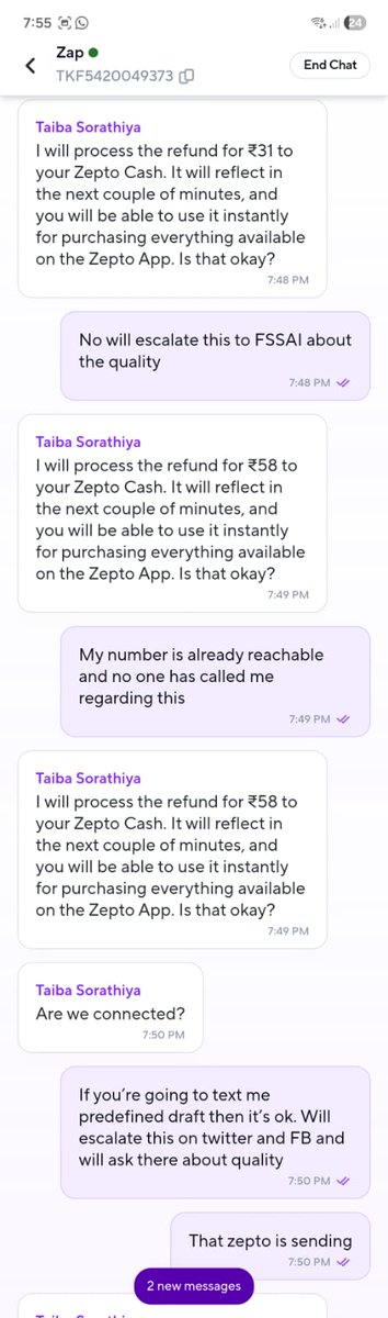 Darshan_Sagar3's tweet photo. So today I received this rotten and spoilt quality from @ZeptoNow . The response from help care is so rude that they just close the ticket without confirmation
@zeptocares @aadit_palicha @v0hra I an going to raise complaint on @fssaiindia &amp; FDA for delivery of such rotten veggies https://t.co/DqjwMTYrFY