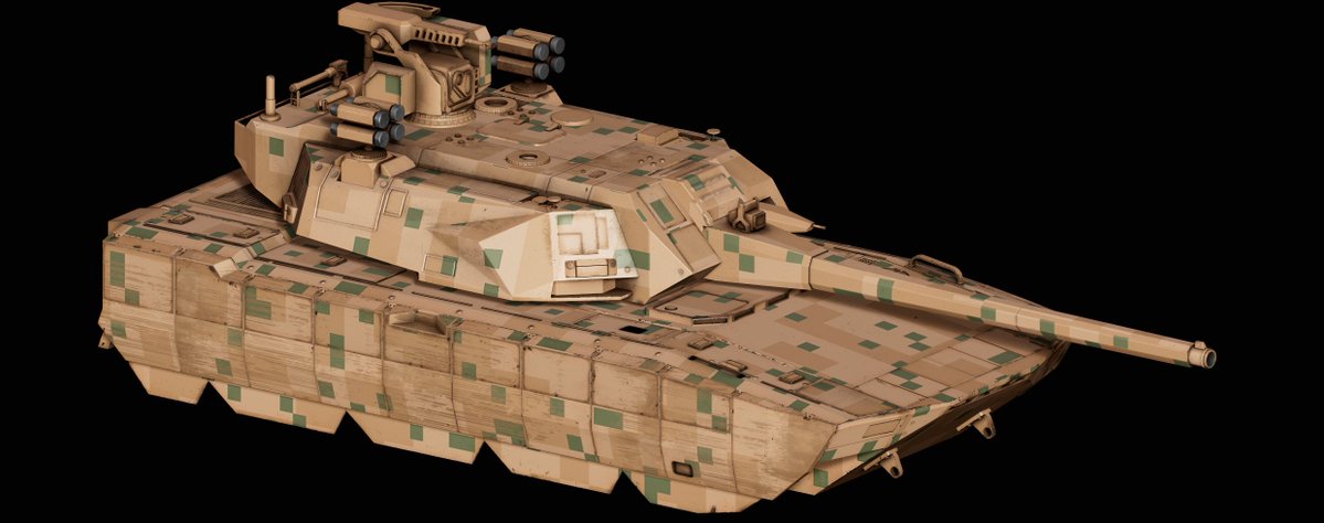 STXK3R's tweet photo. Working on the base materials, camo patterns and weathering details. Still a lot to do, but the overall look is taking shape.
@rhsmods @ArmaPlatform 
#ArmaReforger #RHS #GameArt #Blender #Military #ZTZ100 #Texturing https://t.co/gMOTu2yiB4