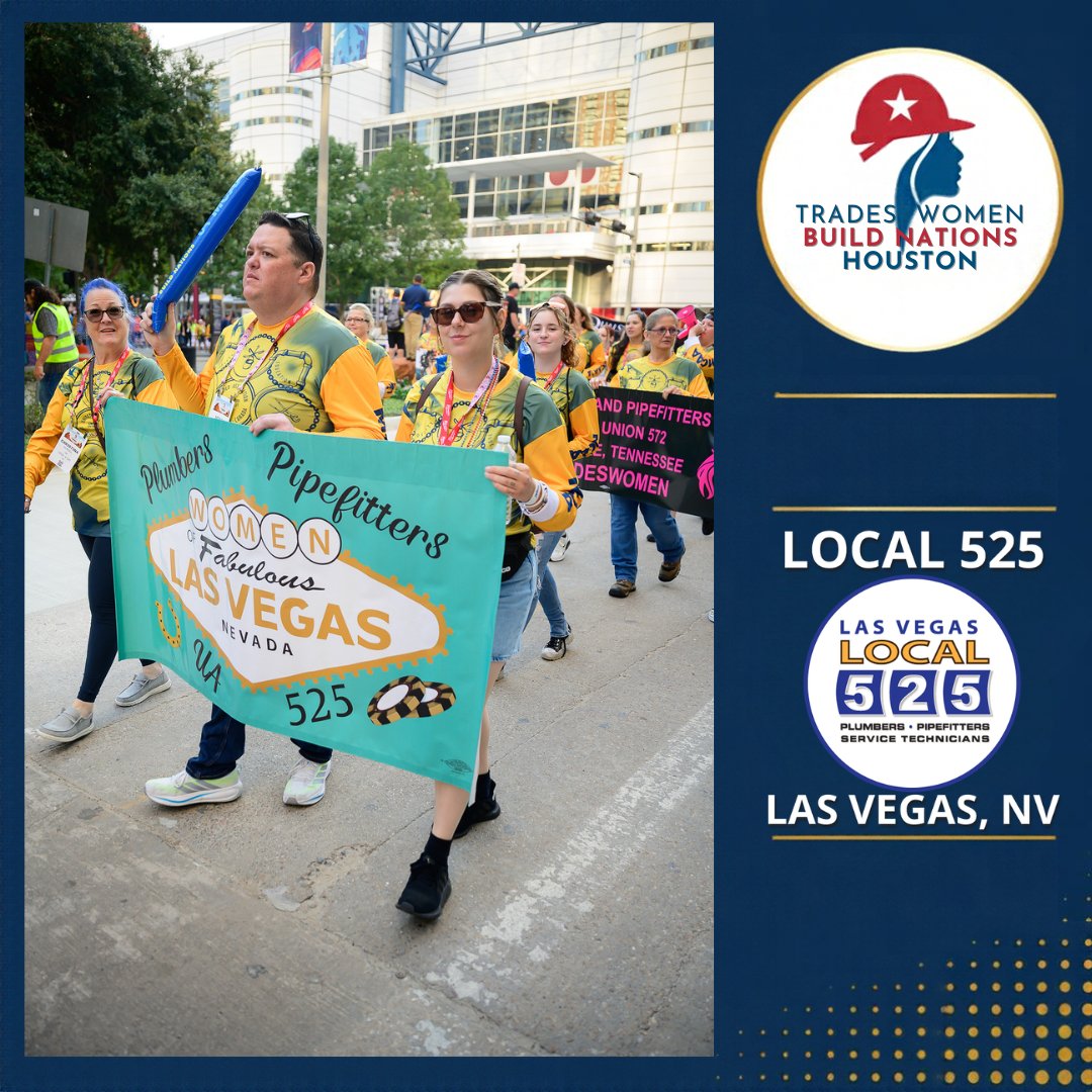 Local525Vegas's tweet photo. Proud moment for #UALocal525 women! Our members joined 5,000+ #tradeswomen in #Houston for #TradeswomenBuild Nations celebrating #sisterhood and the future of the skilled trades. #TWBN #LasVegas https://t.co/fNXTMGrlho