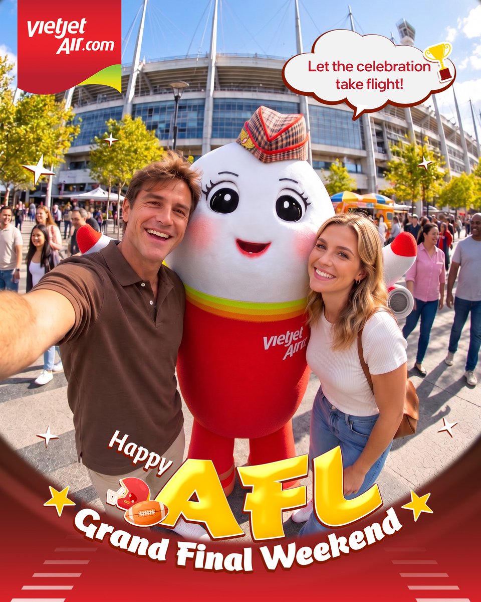 1000josue's tweet photo. Grand Final Day is all about big moments, big cheers and bigger team spirit. Enjoy the game with your people, then start planning the next adventure together. Happy AFL Grand Final Day. https://t.co/2u6xsJWmX7