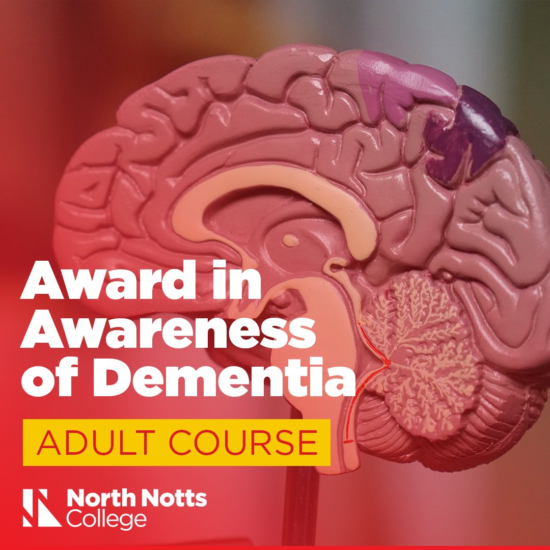 NNC_Worksop's tweet photo. Our NEW Award in Awareness of Dementia (Adult Level 2) course is a great opportunity to develop your understanding and build knowledge that could support you in your personal or professional life.

https://t.co/FyvFALYyVs

#NorthNottsCollege #AdultLearning #DementiaAwareness https://t.co/y1dAi1iEdj
