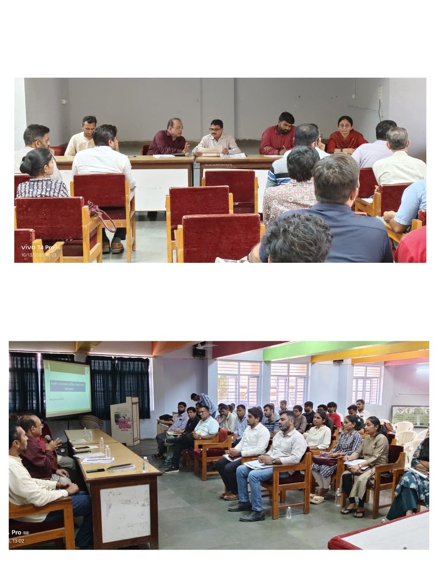 pmjayporbadar07's tweet photo. આજ રોજ જિલ્લા પંચાયત ખાતે માન.જિલ્લા વિકાસ અધિકારી સાહેબ શ્રી ની અધ્યક્ષતા મા તમામ CHC  ના અધિક્ષક શ્રી,તમામ THO શ્રી, તમામ PHC /UPHC ના મેડિકલ ઓફિસર શ્રી ની રીવ્યું મીટિંગ નું આયોજન કરવા મા આવેલ જેમાં આરોગ્ય લક્ષી તેમજ PMJAY&amp;ABDM કામગીરી ની વિસ્તૃત સમીક્ષા કરી
#pmjay #abdmgujrat https://t.co/XrvNndyxDW