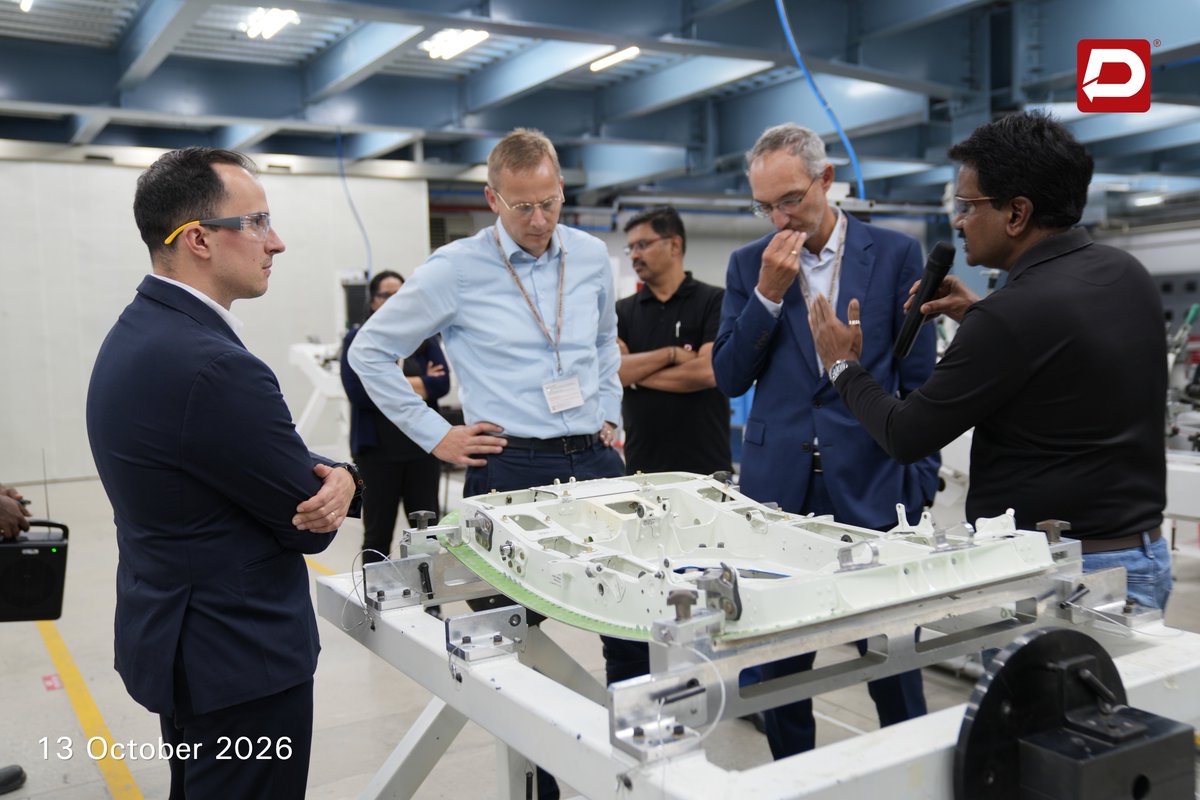 DynamaticTech's tweet photo. Honoured to welcome the Airbus Defence & Space leadership team to our Dynamatic facility today. Proud to showcase our aerospace manufacturing capabilities, precision engineering and shop floor excellence as we strengthen global aerospace partnerships.

#Aerospace #Defence #MakeInIndia #Airbus