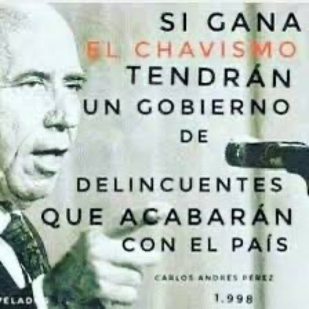 vgarrido20's tweet photo. “Santa palabra…”.   (Carlos Andrés Perez en 1998). https://t.co/Pnua6RA6Hb