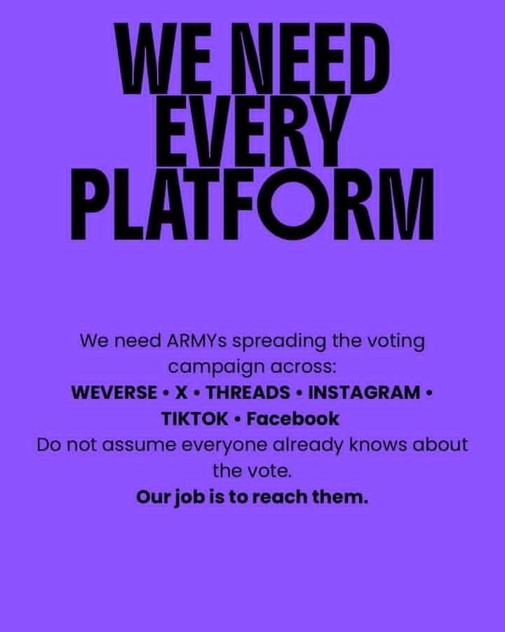 Gracearmywomen's tweet photo. Spread this everywhere 
I vote for #BTS fan choice male at #2026MAMAVOTE the steps are very easy to follow don't panic we can do this together 🙏💜🙏 
Credit goes to @AreyousureDae19
👇👇 https://t.co/ztnf4Ekf8M