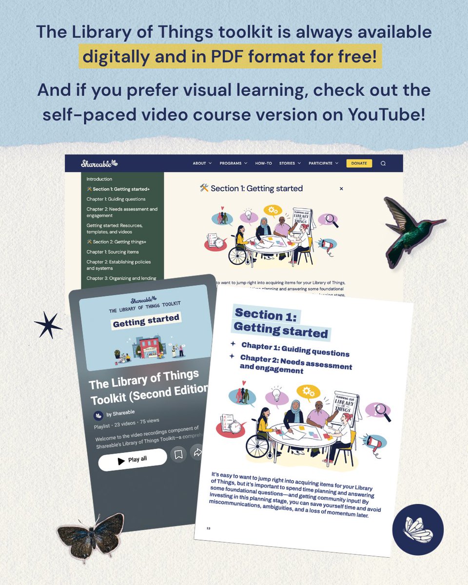 Shareable's tweet photo. Literally hot off the press…Our Library of Things Toolkit (the go-to resource for 100s of LoT organizers in over 50 countries) is now available to buy in PRINT! Use this guide to start or grow a thriving sharing hub in your community.

🔗: https://t.co/VqOdqGccyz https://t.co/dptMGD69rS