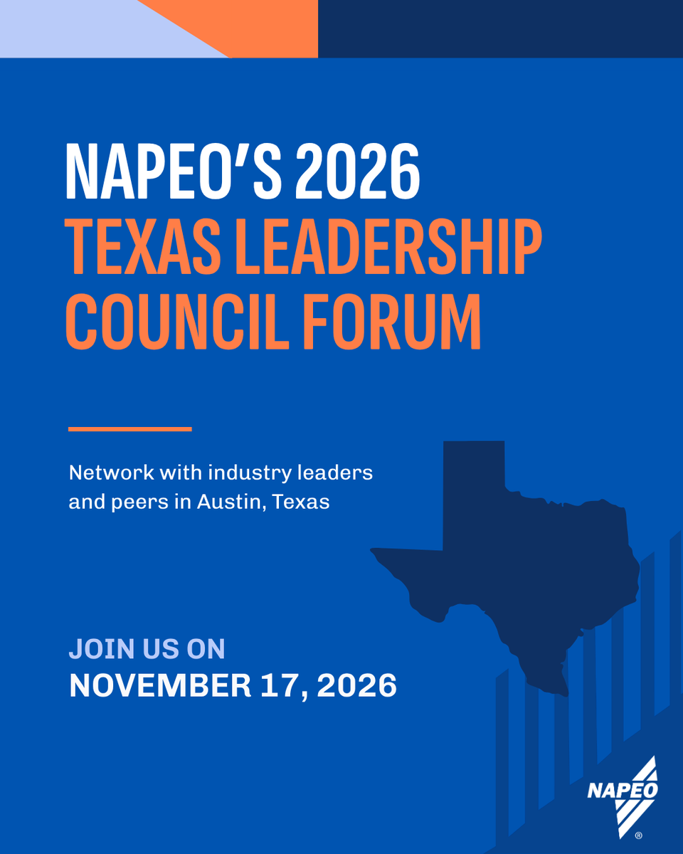 NAPEO's tweet photo. NAPEO’s 2026 Texas Leadership Council Forum takes place November 17 in Austin, featuring updates from the @TXWorkforce, @tdlrlicense  and @lawsuitreform, along with a look ahead at legislative efforts in 2027. Register here: https://t.co/0qgSx8kZci https://t.co/NR3dMGOuM1