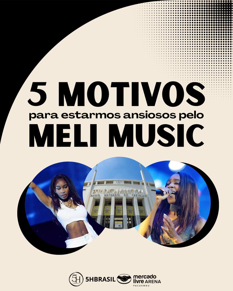 5HBrasil's tweet photo. 5 motivos para estarmos ansiosos pelo Meli Music 💛💙

Além de ver Normani em seu primeiro show solo no Brasil, vamos ter a oportunidade de conhecer a Mercado Livre Arena Pacaembu, um espaço que também está aberto ao público e que promete receber muitos outros shows e eventos no futuro.

— Thread