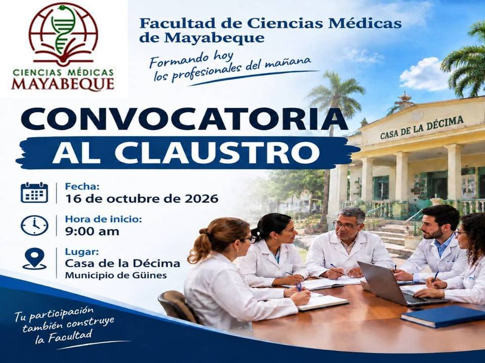 DecanoCMMy's tweet photo. Participa. Ciencias Médicas de #Mayabeque por la calidad en los procesos formativos. https://t.co/JlzisGSMNu