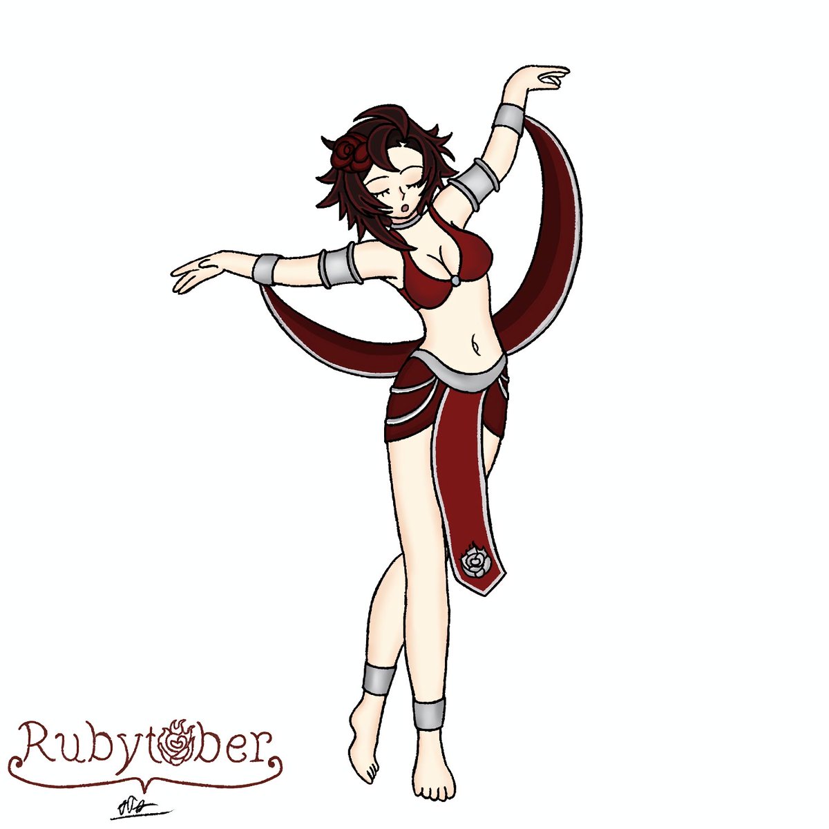 Arektheartist's tweet photo. Rubytober day 13 - Belly Dancer Ruby!

#RWBY #RWBYfanart #Rubytober #RubyRose https://t.co/JrCwIZ1SRT