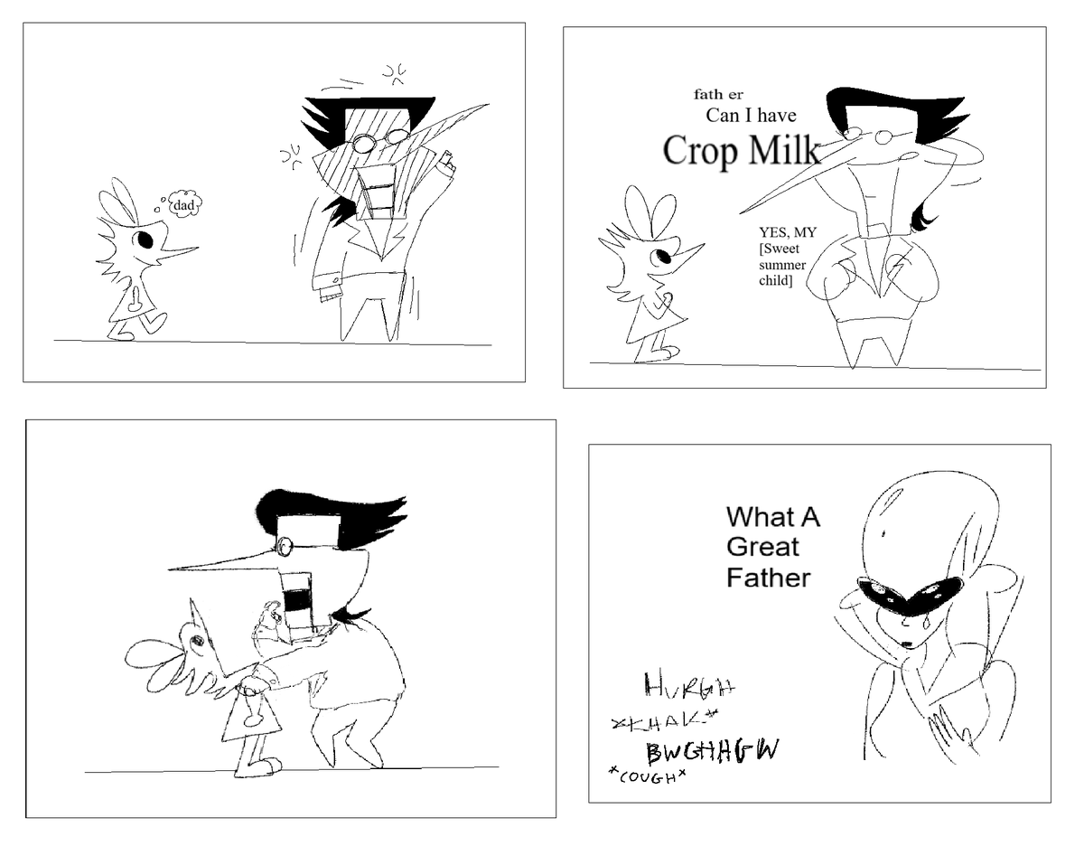 zoltaryba's tweet photo. adventures of miss pipis. do you know how birds feed their young #deltarune #spamton https://t.co/X4fEKYP4c9