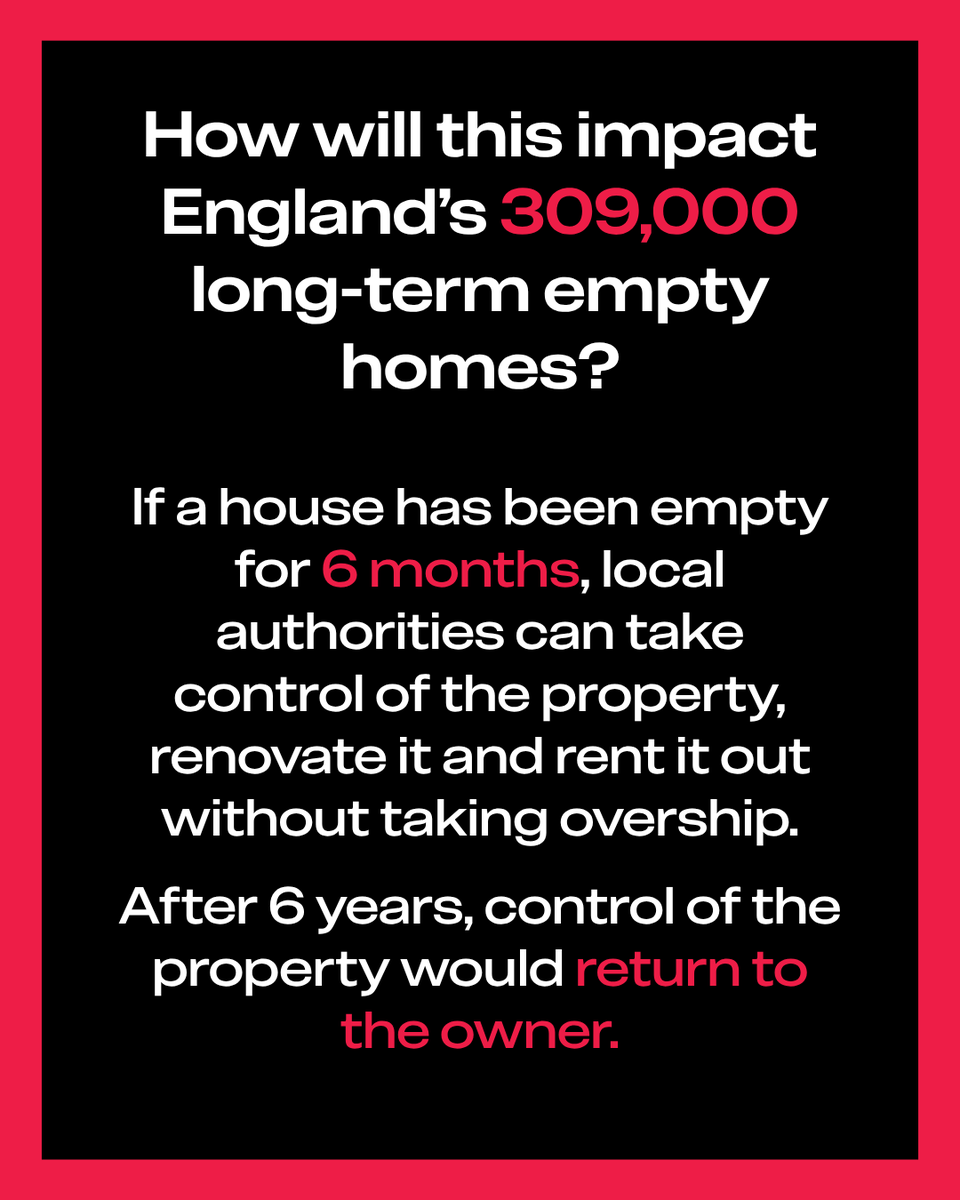 BigIssue's tweet photo. Campaign win 🚨
 
We have won our call to make it easier for councils to bring empty homes back into use.
 
After months of campaigning, the government has listened. Councils will now be able to take control of empty properties after only 6 months and rent them to people who need them.
 
With 309,000 long-term empty homes in the UK and record levels of people experiencing homelessness, this is an important first step. But there is still more to do to. We are continuing to call for a National Empty Homes strategy to bring these properties back into use as low-cost rental accommodation.
 
👉 Read more about this campaign: https://t.co/5En4GhjPwd