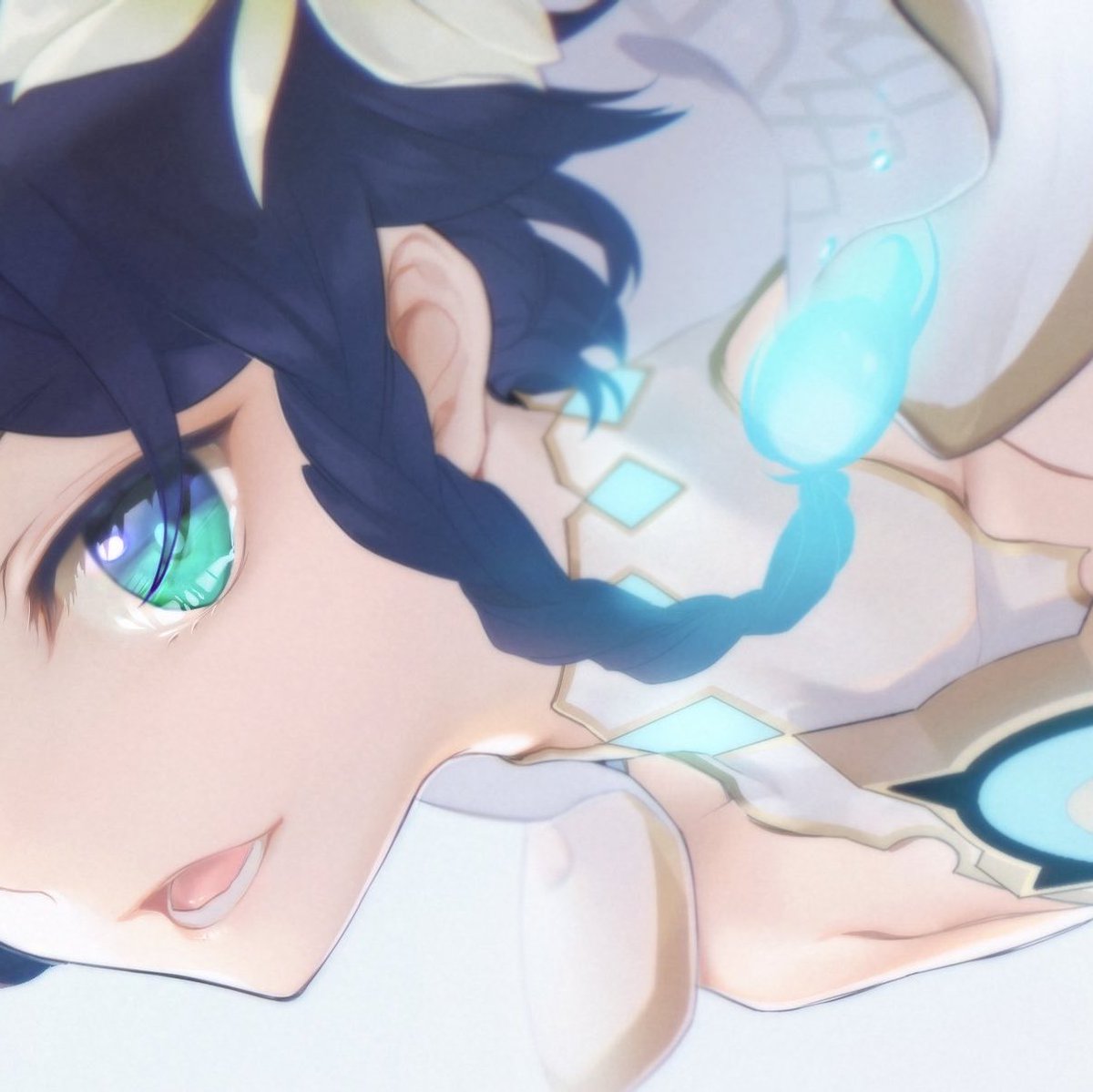 cakepoops2's tweet photo. His little Seelie glow braids augh… I wonder if we’ll ever see them glow like this in game… https://t.co/ClfIuCzLVo