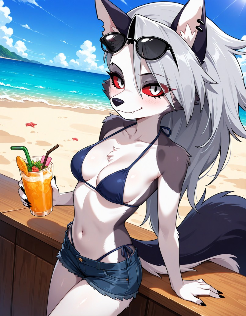 Elryusam's tweet photo. #Loona #IAart #IAgenerated #HelluvaBoss #Hellhound https://t.co/u9CQQ5CmbU