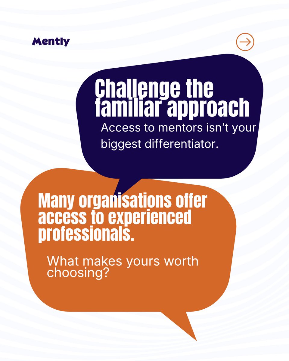 mymentlyhq's tweet photo. Your mentorship programme becomes part of your organisation’s reputation.
What participants remember and share about the experience can influence whether others want to be part of it.
Build something worth talking about.
#programdesign https://t.co/v949XZZ0iR
