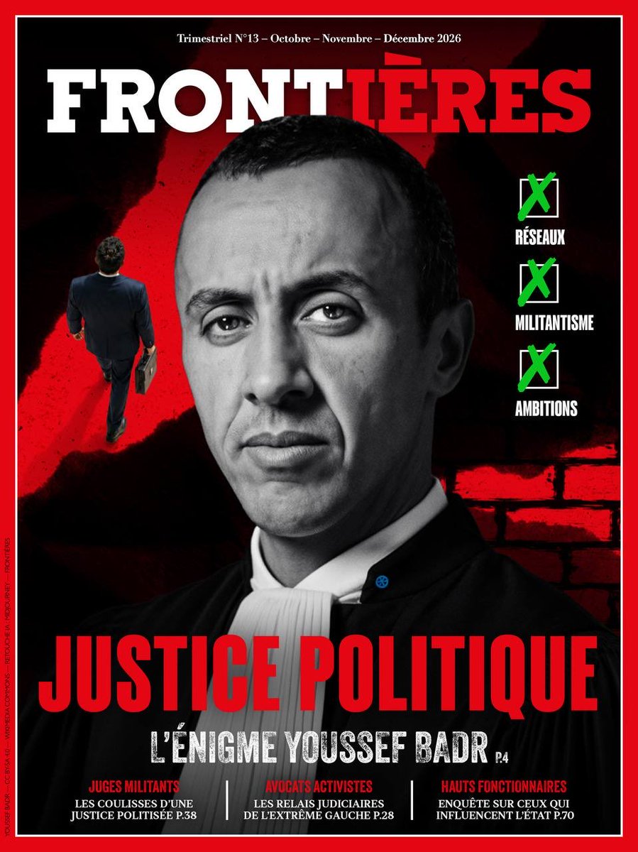 tegnererik's tweet photo. Il y a un juge en France qui a décidé de s’affranchir de sa neutralité.

Il convoite aujourd’hui les plus hauts postes de la magistrature.

Il paraît qu’enquêter sur un magistrat est interdit par la bien-pensance : nous l’avons fait.

Magazine en kiosque demain partout en France. https://t.co/v7e7YIp1PQ
