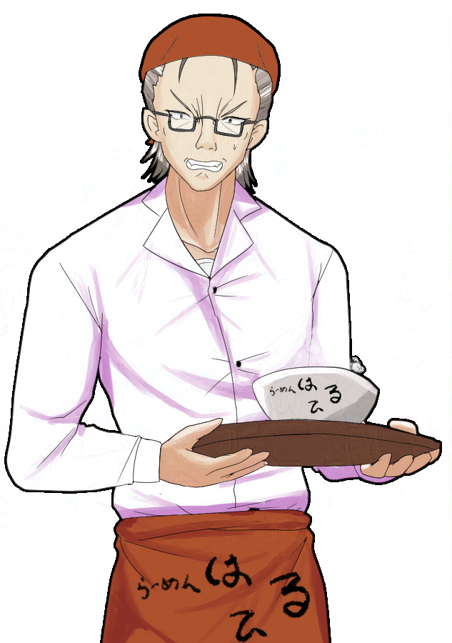 MIHIRO_PAA's tweet photo. 今日の卓の為に描き下ろした春日恭二（ラーメン屋の姿）です https://t.co/SSkgOCEvGg