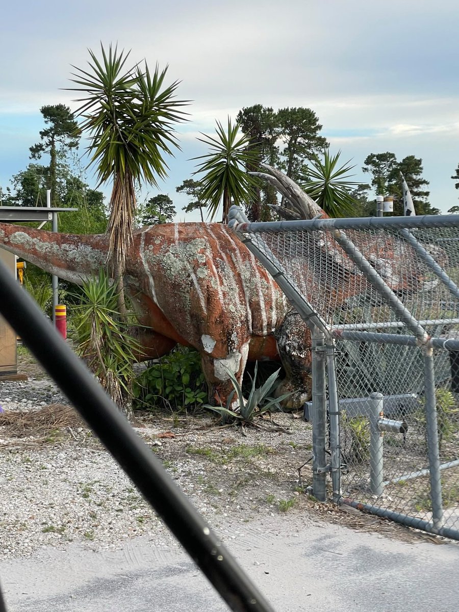 Dr_GrantSeeker's tweet photo. As we know, the Styrak that was in front of Countdown to Extinction still exists backstage at Animal Kingdom. We don’t know the fate of Aladar that sat out front of Dinosaur. How ironic would it be if Styrak survives and Aladar doesn’t. I hope both can be preserved together!🦕 https://t.co/ppRhHPCWLK