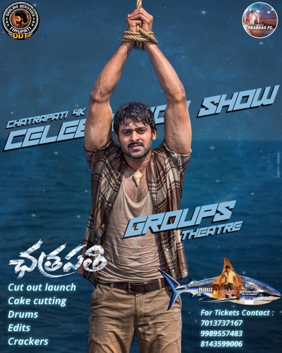 RuthlessREBELS_'s tweet photo. Tirupati Rebels, get ready for the MASSIVE #Chatrapathi4K Celebration Show! 🦖💥

🕺Cutout Launch
🎂 Cake Cutting
🥁 Drums
🎬 Edits
🧨 Crackers

Let's turn the theatres into a REBEL STORM! 🥳🔥❤️

📞 Tickets: 7013737167 | 9989557483 | 8143599006

#Prabhas ❤️‍🔥🐉 #PrabhasBirthday https://t.co/t11wtknZ24