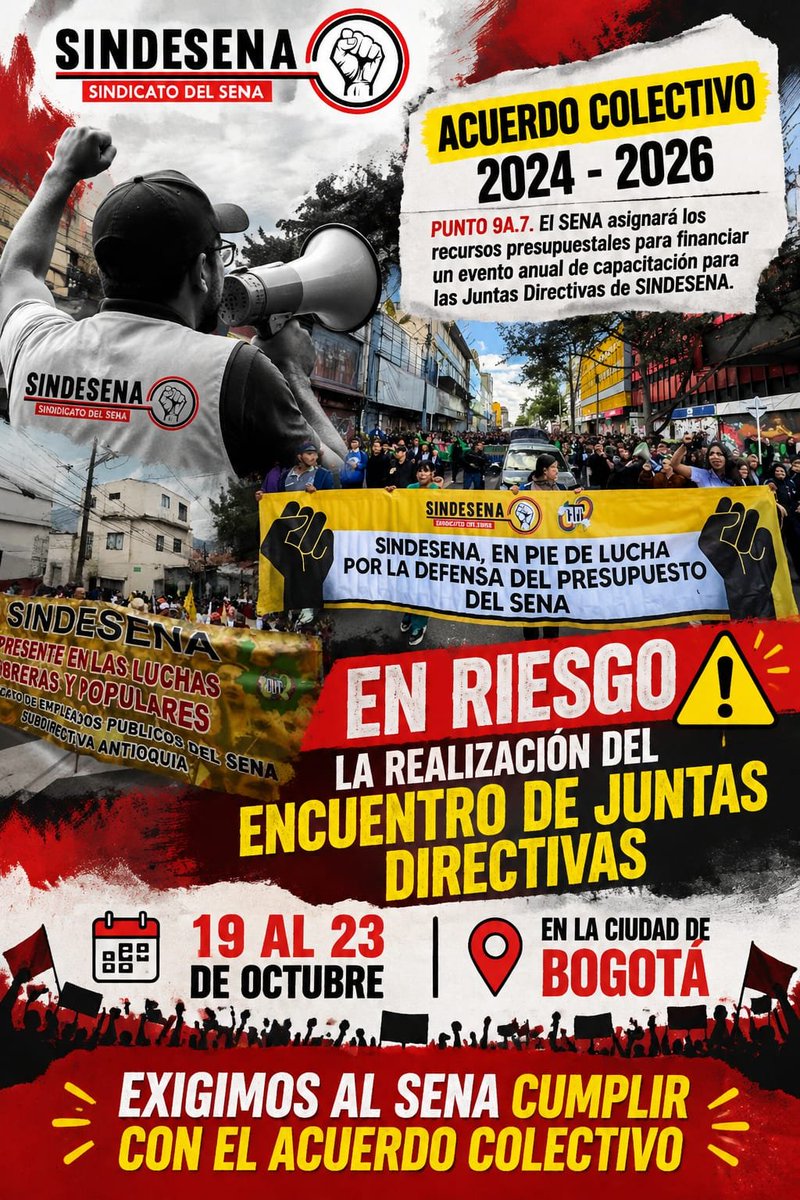 mafesimonds's tweet photo. Mientras se habla del fortalecimiento del SENA, SINDESENA denuncia más de $133 mil millones en recursos bloqueados y dificultades para cumplir compromisos sindicales.

¿De qué fortalecimiento hablamos si los recursos y los acuerdos están en riesgo?

¡Exigimos respuestas! https://t.co/666hggHtt3