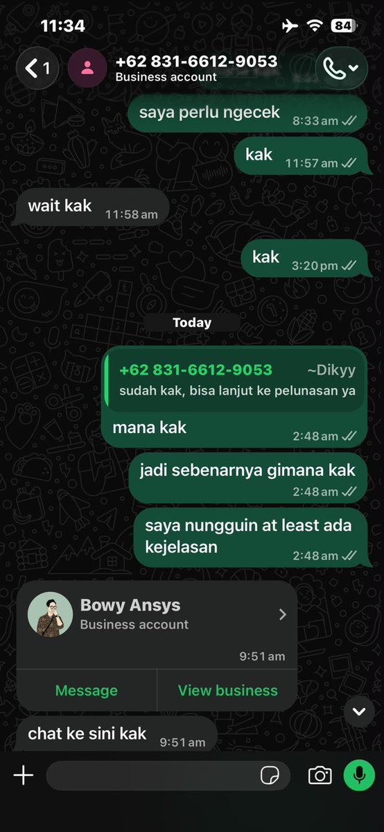 AdeliaHasnsa1's tweet photo. alibi nya di akhir tuh kita suruh chat orang yg dia suruh gitu jadi org itu jg korban . IHH DASAR MISKIN KL MSH MISKIN JGN BUKA JOKI AH @jokiinteknik_in  DI PERHATIIN YA GUYS NO WA NYA HATIHATI PENIPU HUHUY GATAKUT 1.3 GAGETER ANJIR https://t.co/Mds9EGJDN2