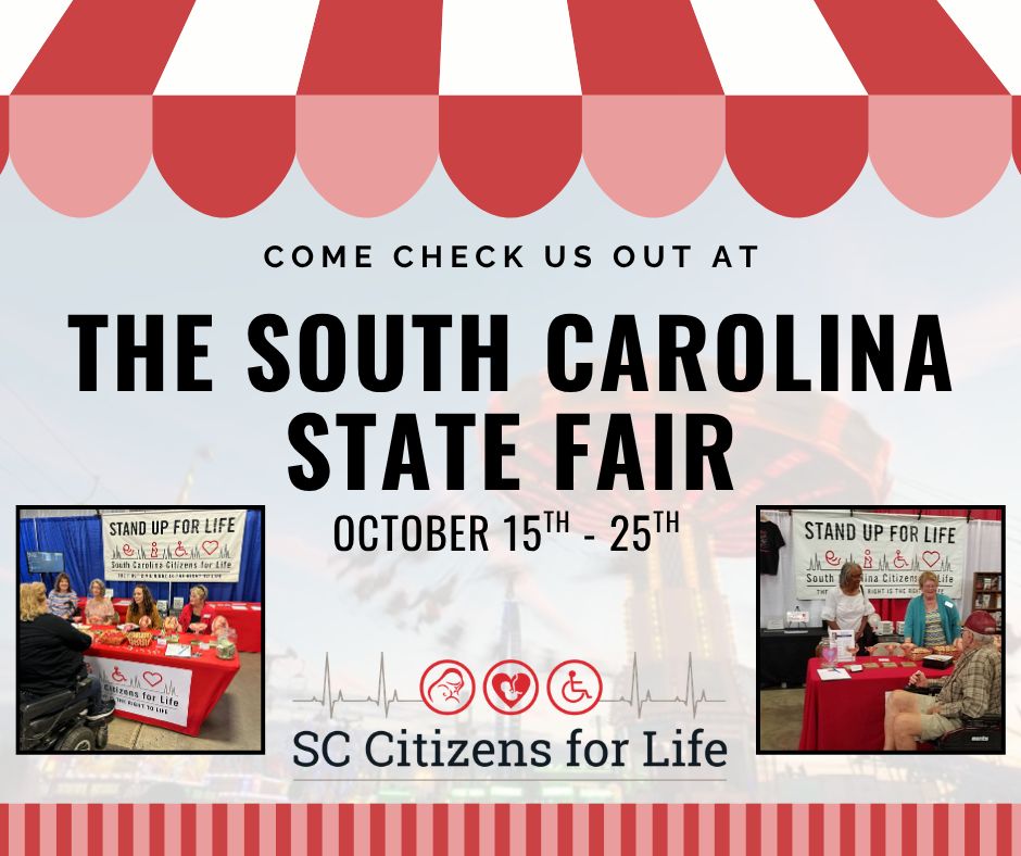 LIFEforSC's tweet photo. Visit our booth at The South Carolina State Fair and discover how you can help protect life from fertilization to natural death. 🧡👶🎪
-
#SouthCarolinaStateFair #Life4SC #LoveNeverFails #LoveThemBoth #ProLife https://t.co/aR6JlObY9V
