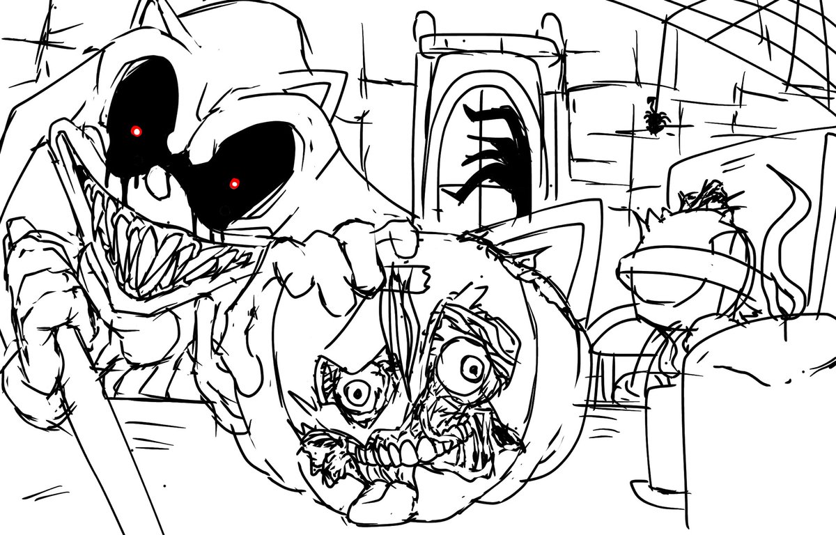 palxz04's tweet photo. Day 13 jack-o-lantern #sonicexe #exetober https://t.co/M8RZuPbMq8