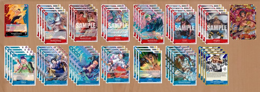 NouvellePorte_'s tweet photo. that is NOT a decklist of mine but i've seen that way to play Ace OP13 using 8000 only to use luffy and its way too good, i get a lot comfortable with this (just added marco cause i've lost against a spandam with double stussy)
GOATED defense and counter https://t.co/qilAluT9sC