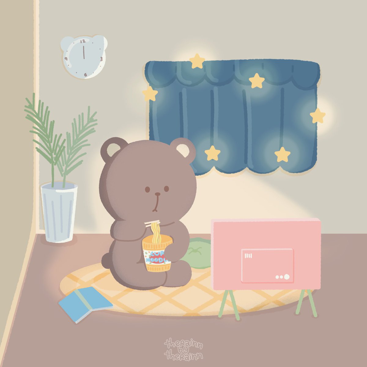 therainnnnn's tweet photo. ชูฟูกับมื้อดึก ദ്ദി ˉ͈̀꒳ˉ͈́ )✧ 🥡🥢

#ชุมชนนักวาด #art #Illustration #smallartistsupport https://t.co/q9jt8Hakji
