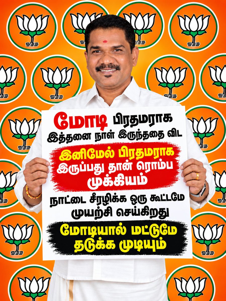 CosmoPvt's tweet photo. "நாட்டு நலனுக்காகவும், பாதுகாப்பான எதிர்காலத்திற்காகவுமான உறுதியான பயணம்! 🇮🇳 மாண்புமிகு பிரதமர் திரு. நரேந்திர மோடி அவர்களின் வலுவான தலைமை நமது நாட்டின் வளர்ச்சிக்கு மிகவும் அவசியமானது.
​#NarendraModi #BJP #TamilNadu #StrongLeader #ViksitBharat" https://t.co/7yfUGgIyFW
