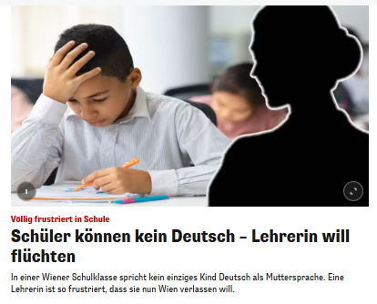 Taykra's tweet photo. #Wien: Lehrerin Simone R. ist jetzt, nur wenige Wochen nach dem Beginn des Schuljahres völlig am Ende. Seit fünf Jahren lehrt sie an einer "Brennpunktschule", doch sie hat bereits den Entschluss gefasst: So geht es nicht weiter. Sie will beruflich schon bald raus aus der Stadt. https://t.co/KJ0ZPrFQRI