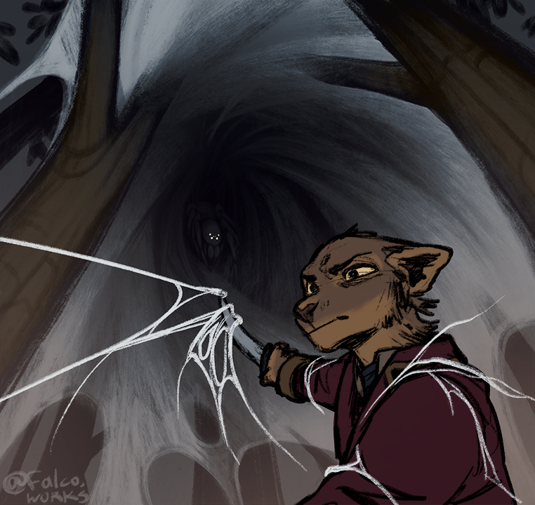Falco_works's tweet photo. Day 14 -- Cobweb

Experienced travelers in the deep woods know to follow two rules when navigating the domains of direwolf spiders: never disturb the cobwebs, and always remember to look up. https://t.co/pPLfYdwHCS