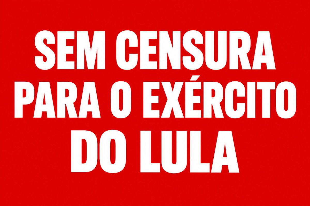 NarahSilvaz's tweet photo. #6x1SemOExercitoEGolpe 
#EXERCITODOLULACENSURANÃO https://t.co/qnZIjxrU6L