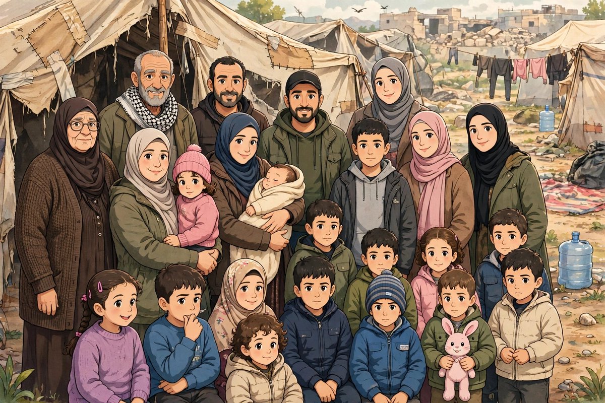 AlaaTaha2001's tweet photo. Help Alaa Family from Gaza 🇵🇸 NEEDS HELP!
A large family of 22 people, women &amp; children, living in a torn tent in Maghazi camp.
No food, no water, no income.
Please help them survive: LINK
Even $5 saves a child 
https://t.co/Qo2TIJzUh0 https://t.co/HA14EQL0fp
